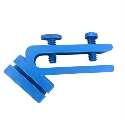 Hose Holder for Bucket Edge – Double Screw Hose Clamp with Anti-Slip Grip, Tool-Free Water Hanger for Fish Tank Water Change, Garden Watering, Outdoor Cleaning – Hands-Free No Spill (Blue) - color: Blue