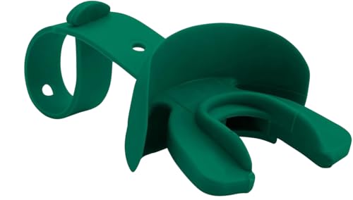 Markwort Vettex Doubleguard Mouthguard for Football, Lacrosse, Braces - Breathable Mouth Guard with Lip Protection and Strap - Youth, Dark Green - color: Dark Green