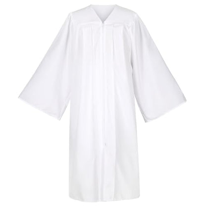교회 성인을 위한 유니 매트 합창단 가운, 고등학교 및 학사 전용 졸업 가운 - color: 화이트., size: 51