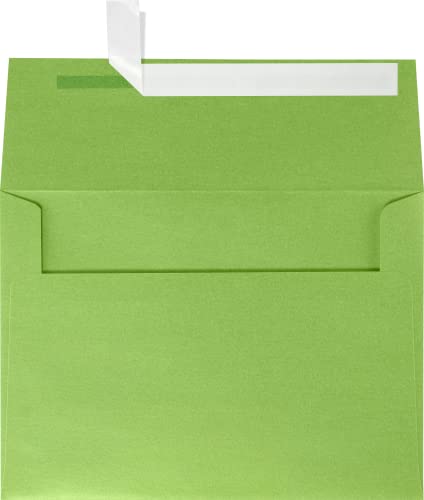LUXPaper A7 Invitation Envelopes | Peel & Press | 5 1/4" x 7 1/4" | Fairway Metallic | 80lb. Text | 50 Qty - color: Fairway Metallic, size: 50 Qty.