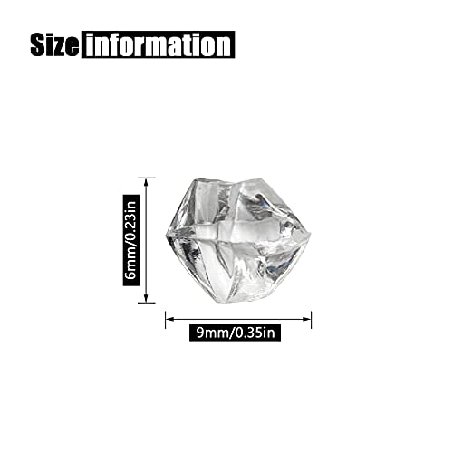 Reusable Fake Ice Cubes 2500 pcs 6 x 9 mm for Rock Crystals Treasure Gems for Table Scatters, Vase Fillers, Wedding Photography Props Vase Fillers - color: 6*9mm-2500pcs