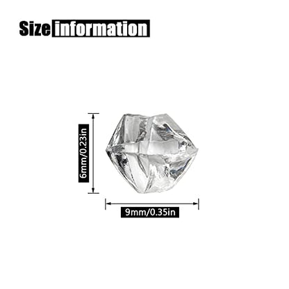 Reusable Fake Ice Cubes 2500 pcs 6 x 9 mm for Rock Crystals Treasure Gems for Table Scatters, Vase Fillers, Wedding Photography Props Vase Fillers - color: 6*9mm-2500pcs