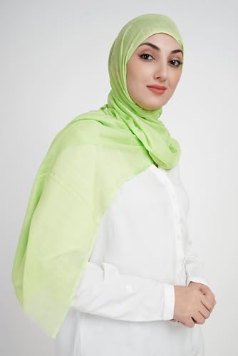 Soft Hijab Scarf 100% Modal | Lightweight | Breathable For Women - color: Mint Green
