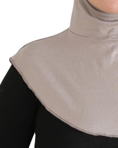 Prien Sport Hijab For Women, Muslim Head Scarf, Flexible Turban Girls, Chic Islamic Wear For Gym, Neck Collar Bonnet Viscose - color: Light Mink