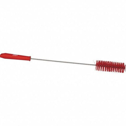 1-5/8" W Tube and Valve Brush, Stiff, 13 3/4 in L Handle, 5 in L Brush, Red, 19 57/64 in L Overall - 1 Each - color: Red, size: 5378