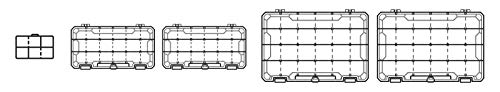 Flambeau Outdoors T4P Pro Multiloader Tackle Box, 5 Zerust Tuff Tainers | Compact hard tackle station with 5 Zerust Tuff Tainers, bulk compartment, 6 lid compartments, 13.5 x 9.6 x 12in