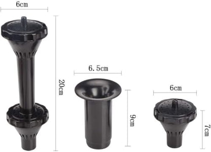 RUIAN Fountain Pond Nozzles, Solar Fountain Water Feature Pond Pump Accessories Fountain Nozzles Replacement Parts Set for Garden/Fish Tank (2 Layers) - color: BlackA