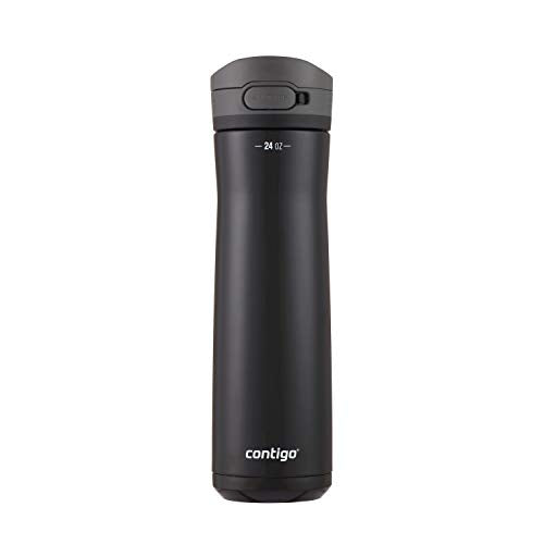 Contigo Jackson Chill 2.0 Stainless Steel Water Bottle with AUTOPOP Lid, 24oz. - color: Licorice, size: 24oz (Pack of 1), style: Jackson Chill 2.0