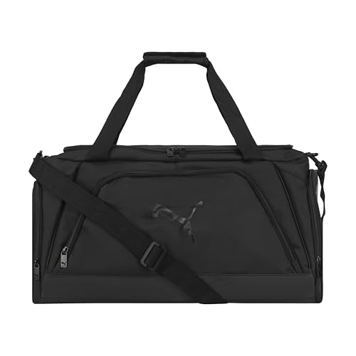 PUMA unisex-adult Accelerator Duffel Bag with Removable Strap & Shoe Pocket - color: Black