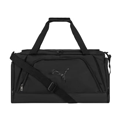 PUMA unisex-adult Accelerator Duffel Bag with Removable Strap & Shoe Pocket - color: Black