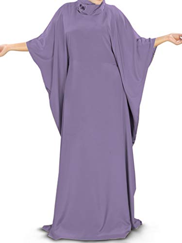 MyBatua Women's Kaftan, Free Size Abaya, Dubai Islamic Dress, Muslim Maxi KF-001 - color: Purple