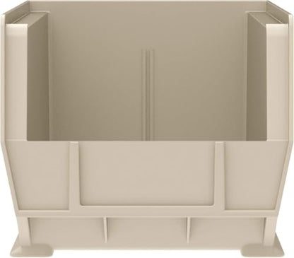 Akro-Mils 30240 AkroBins Plastic Storage Bins, 15"x8"x7", Stone, 12-Pack | Space-Saving Stackable Bins for Garage, Pantry, Craft Organization - color: stone