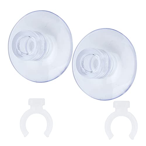 SUNGOOYUE Aquarium Hose Clamp Plastic Suction Cup Air Line Tube Holder for 12 to 16mm Transparent Pipe, 2 Cups 2 Clips, High Temperature Fixture for Fish Tank Tube Routing (Can clamp 12-16mm) - size: Can clamp 12-16mm