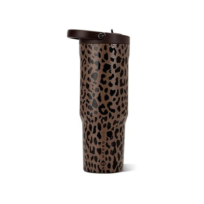 HydroJug Sport 40 oz Insulated Stainless Steel Water Bottle, Brown Leopard - color: Brown Leopard, size: 40 Ounces