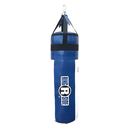 Ringside Apex Heavy Bag, Punching Bag for Boxing Training and Workout, 100 lbs, Includes Nylon Straps and Hanging Clip - color: Blue / White