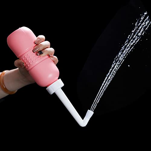 페리 보틀 450ml 산후 회 클렌징 병, 여성 케어 산후 회 클렌징 425.2g(15온스) 휴대용 비데 여행용 비데 방수 보관 가방 포함 (핑크+블루) - size: 2 pcs x 450 ml