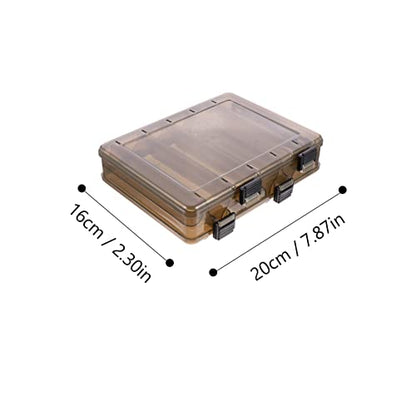 Fabric Storage Bins，Plastic Bins ，Plastic Bait Sea Fishing Stacked Beads Cages Pole Hooks Aquarium Waterproof - size: 20X16X4.7CM