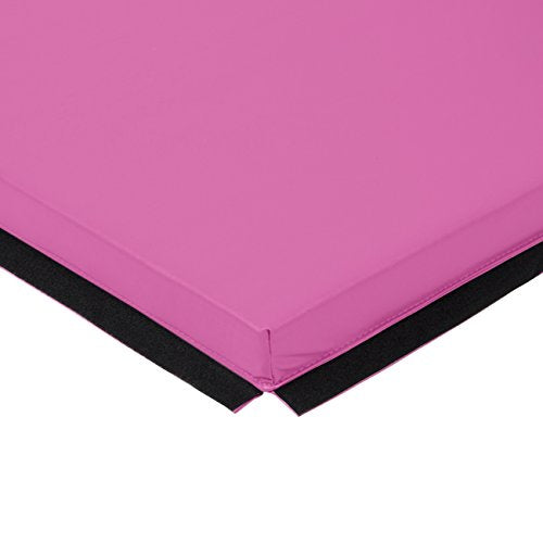 Best Choice Products 8 ft x 4 ft Gymnastics Mat, 4-Fold Foam Exercise Gym Floor Mat for Workout, Yoga, Aerobics, Martial Arts w/Handles - Multicolor