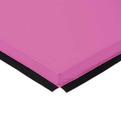 Best Choice Products 8 ft x 4 ft Gymnastics Mat, 4-Fold Foam Exercise Gym Floor Mat for Workout, Yoga, Aerobics, Martial Arts w/Handles - Multicolor