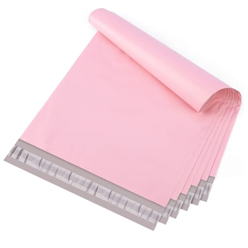 Metronic Poly Mailers 12x15.5 100 Pack, Self Seal Shipping Bags for Clothes | Strong Adhesive Waterproof Tear-resistant Mailing Envelopes, Packaging Bags for Boutiques, Small Business, Light Pink - size: 12x15.5 100PC