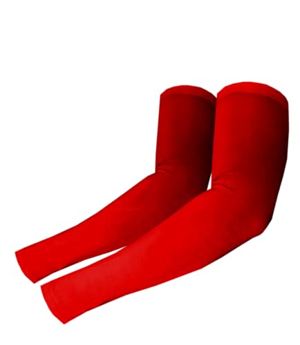 AMAL Muslim Sleeves COTTON Cover Arms For Women USA - color: Red, size: Large