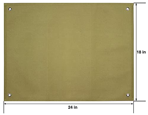 Tactical Patch Display Panel Holder Board for Military Army Combat Morale Uniform Hook and Loop Emblems, 18 Inches x 24 Inches (Small), No Patches Included - color: Brown, Small