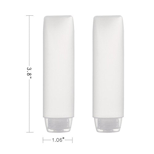 OTO 6 Pack Travel Size Plastic Squeeze Bottles for Liquids, 30ml/1 Fl. Oz TSA Approved Makeup Toiletry Cosmetic Containers