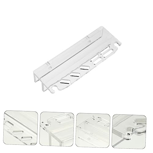 Happyyami Fish Tank Tool Holder Stand Acrylic Storage Rack for Aquarium Scissors and Tweezers Easy to Install Organizer for Efficient Tool Management