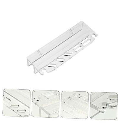 Happyyami Fish Tank Tool Holder Stand Acrylic Storage Rack for Aquarium Scissors and Tweezers Easy to Install Organizer for Efficient Tool Management