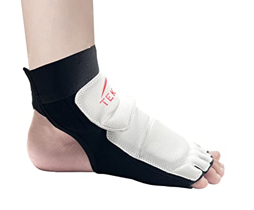 Taekwondo Foot Guard Protector Gear for Sparring MMA Training Competition Kickboxing Karate Boxing Martial Arts Kung Fu Punch Bag TEKA (Pair) (XL) - size: X-Large