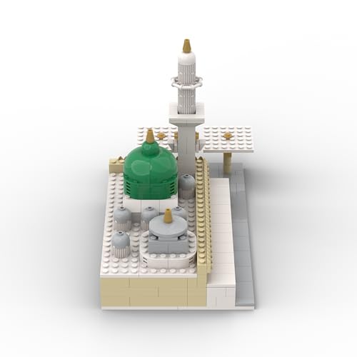 Sterope Islamic Masjid an Nabawi Muslim Building Block Set, Religious Educational Toy for Children, Assembly Required World Landmark Model Muslim Architecture Eid al Fitr Gift