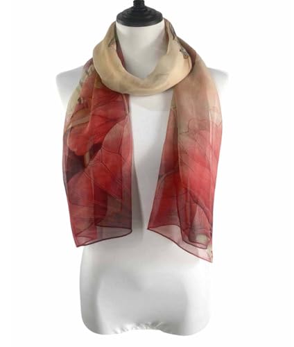 Acotavie Scarfs for Women Lightweight Fashion Scarves Print Floral Pattern Scarf Shawl Wraps - color: W04