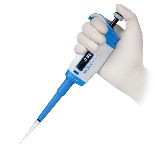 Single-Channel Pipette, Adjustable Volume - Accurate & Calibrated | For 0.2-2ul Liquid Capacity, Compatible with 10ul Pipette Tips - size: 0.2-2ul, style: Single-Channel