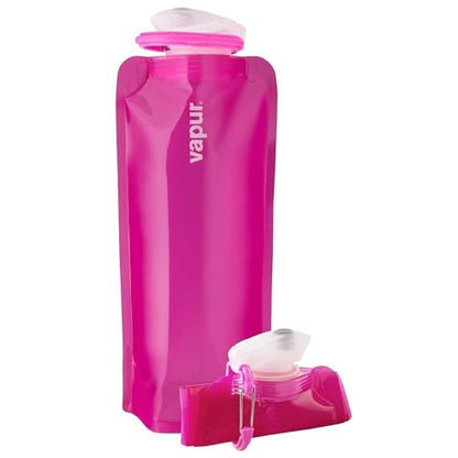 Vapur Collapsible Water Bottle with Carabiner - 23oz (0.7L) - Magenta - color: Magenta
