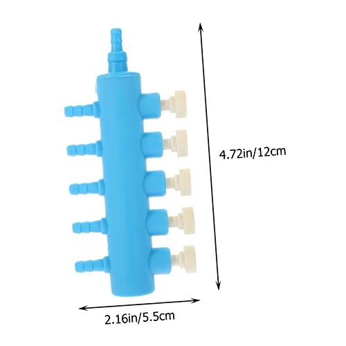 Generic Fish Tank Regulator Valve Fish Tank Accessories Clamp Electric Inflatables Fish Tanks Feature Pool Oxygen Pump Diverter Aquarium Mesh Lid Kit Control Pipe Abs Blue