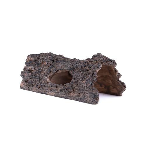 Natural Reptile Hide Basking Platform, Hideout Decor for Aquarium, Fish Tank, Bearded Dragon, Gecko, Shrimp, Betta (Moss Tree Cave, Small) - color: Moss Tree Cave, size: Small