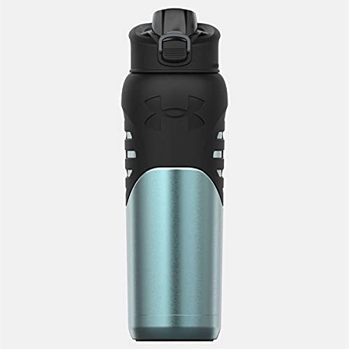 Under Armour 24Oz Stainless Steel Water Bottle, Insulated, Carabiner Easy Carry Hook, Leak Proof, Kids & Adults, All Sports, Gym - color: Breeze Blue