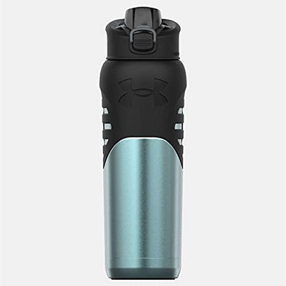 Under Armour 24Oz Stainless Steel Water Bottle, Insulated, Carabiner Easy Carry Hook, Leak Proof, Kids & Adults, All Sports, Gym - color: Breeze Blue