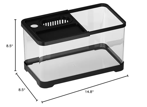 GarveeLife 4 gal Small Fish Tank, Betta Fish Tank kit with LED Light, Oxygen Generator, Fish Tank Starter Kits for Beta,Goldfish