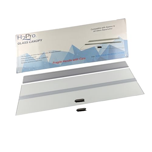 H2Pro Glass Canopy Aquarium Lid for Fresh & Saltwater Fish Tanks (A36GT for Aqueon 30 & 40 Breeder Aquariums) - color: A36GT for Aqueon 30 & 40 Breeder Aquariums