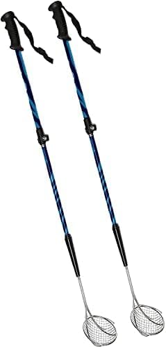 VOS Sand Sifter 2-Pack | Adjustable Handle 21"–33" | Stainless Steel Beach Scoop for Seashells, Shark Teeth & Sea Glass | Lightweight Aluminium, Rust-Resistant – KOVO Blue - color: KOVO Blue