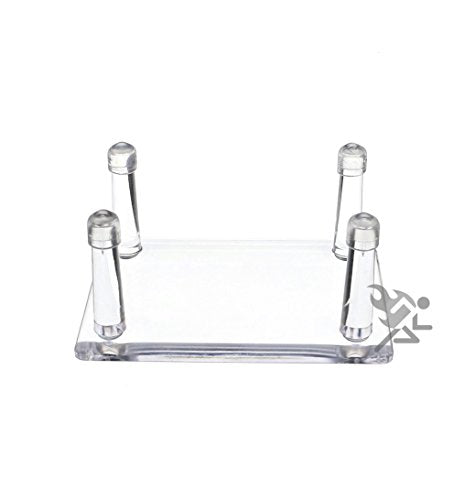 3.4" Four-Peg Display Stands Holder with Anti-Scratch Guards for Hunting Decoys, Minerals, & Fossils, 2 Pack