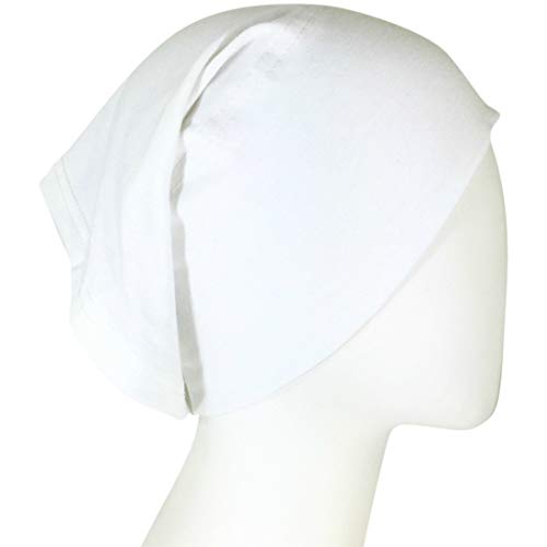 Hijab Tube Cap - Underscarf 94% Viscose, 6% Lycra Made in Turkey - color: White