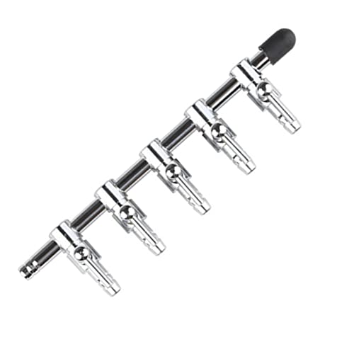 Aquarium Fish Tank Air Flow Control Lever Pump 5 Way Inline Manifold Air Flow Pump Tubing Splitter Lever Control Valve 3-Pack