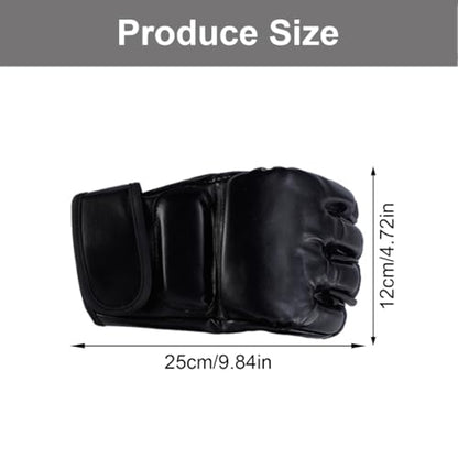 Boxing Gloves Training Gloves Half Finger Sport Gloves Heavy Bag Gloves Punching Gloves Kickboxing Gloves - color: Black dewclaws