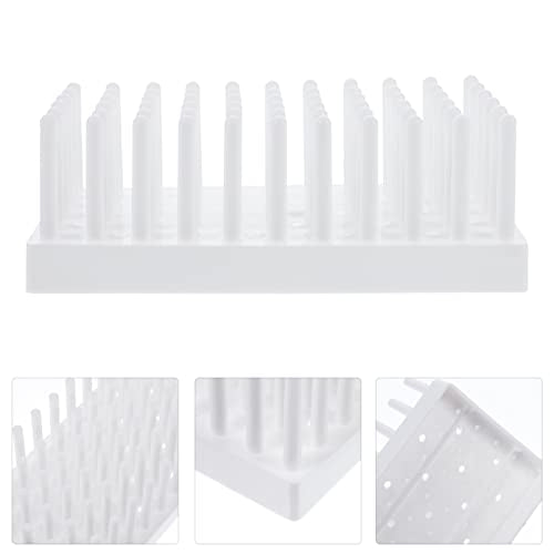 ULTECHNOVO 1pc White Plastic Microcentrifuge Tube Holder Test Tube Dryer Drying Rack for Centerfuge Tubes Laboratory Use