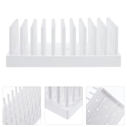 ULTECHNOVO 1pc White Plastic Microcentrifuge Tube Holder Test Tube Dryer Drying Rack for Centerfuge Tubes Laboratory Use