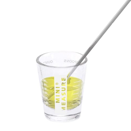Kolder Mini Measure Heavy Glass, 20-Incremental Measurements Multi-Purpose Liquid and Dry Measuring Shot Glass, White - color: White, size: Single