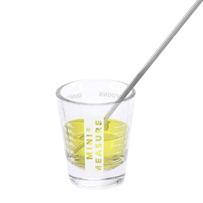 Kolder Mini Measure Heavy Glass, 20-Incremental Measurements Multi-Purpose Liquid and Dry Measuring Shot Glass, White - color: White, size: Single