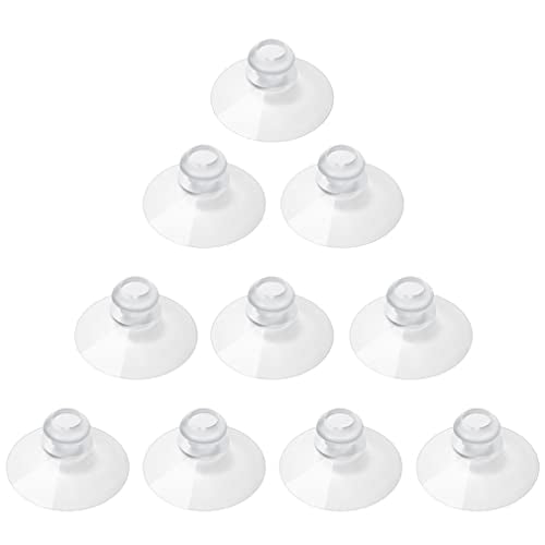 30mm 10 Pieces Small Suction Cups Clear Thick Without Hooks Without Holes, Professional Strength PVC Plastic Sucker Pads for Festival Decoration Wall Bathroom Kitchen Car Radar Detector - size: 30mm 10pcs